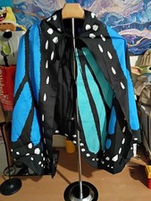 Blue Fabrick Butterfly Wings Monarch Cape