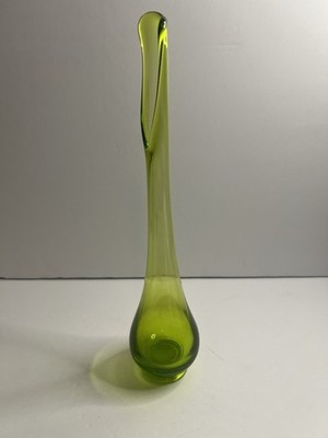 Green Viking Glass Swung Vase