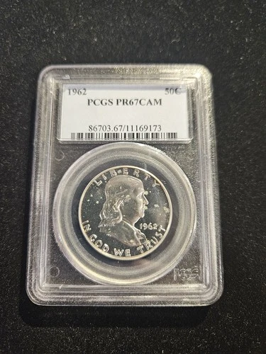 1962 Franklin Half Dollar 50c Proof Certified PCGS PR67 CAM Cameo