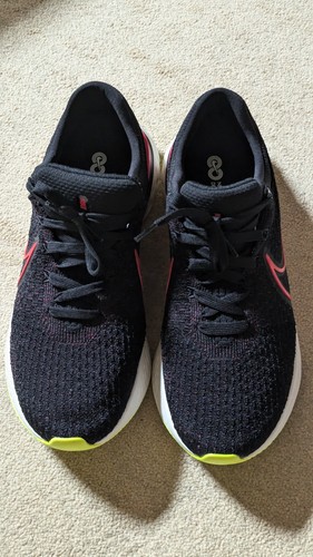 Nike React Infinity Run Flyknit 3 Black and Red Volt. (New). UK Size 10.5. - Picture 8 of 9