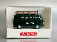 Vw T1 Transporter - Polizei - TannengrüN / Braun - Wiking 86410 1:87 Neu Ovp