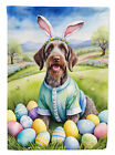 German Wirehaired Pointer Easter Egg Hunt Flag Canvas House Size Dac5050Chf