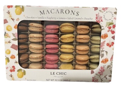 Le Chic French Macarons Limited Edition. 36 Count. Variety Flavors