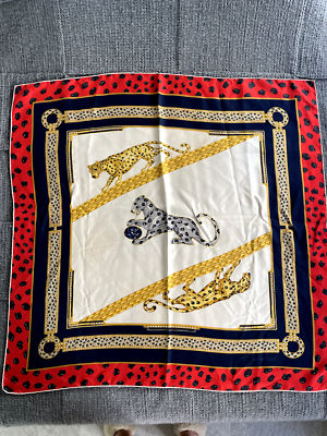 Must de Cartier silk scarf women | eBay