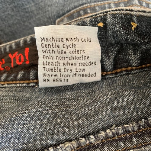 Mudd Yo! Girls Jeans Blue Size 14.5 Flare W29 Inseam 25” 90s Indiegirl VTG Y2K - Picture 10 of 11