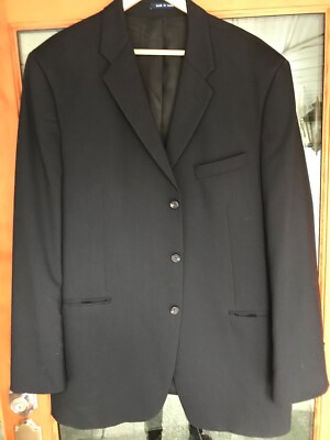 Chaps Est 1978  Men s Woolmark Blazer BLACK 46L