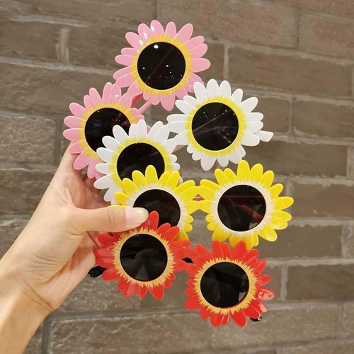 Large Frame Daisy Shades Sun Flower Shape Party Funny Glasses - Picture 1 of 34
