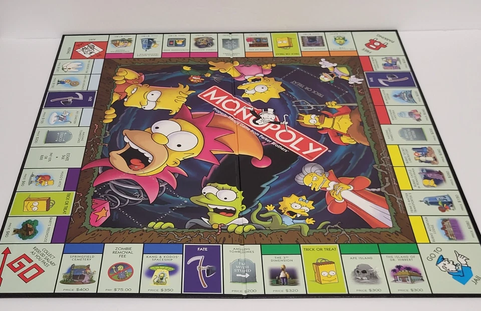 THE SIMPSONS TREE HOUSE OF HORROR Monopoly GLOW-IN-THE-DARK Board Game DVD READ - Image 3 of 4