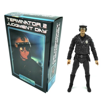 NECA Terminator 2: Judgement Day T-1000 Motorcycle Cop Actionfigur Modell Spi.DE