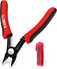  Wire Cutters 6-Inch Flush Pliers with Supplementary Stripping, Cutting Pliers 