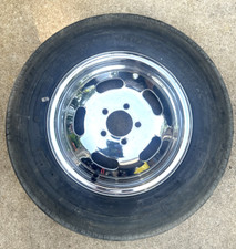 Vintage Chrome Steel 14 X 6 Slot Mag Wheel 5 Lug Trailer Rim Made In Usa Read
