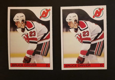 1985-86 O-Pee-Chee #127 Bruce Driver Rookie 2 Card Lot NM-MINT Devils RC