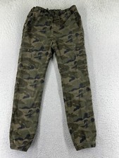 Gap Kids Pants Boys 2XL XXL Green Camo Jogger Cargo Rip Stop Fabric 26x27