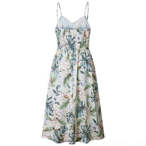 BOHO Womens Strappy Sun Dresses Summer Holiday Beach Midi Dress Plus Size 6-20 - Picture 62 of 83
