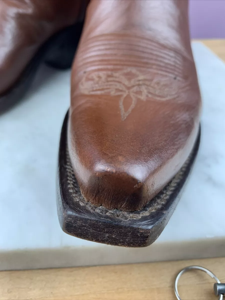 Lucchese Grace Boots M5004 Cowgirl Brown Leather Western Pull On