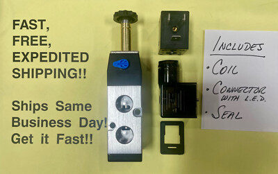 ARO M212SS-024-D Valve; 4KA89; FREE L.E.D. CONNECTOR; FREE SAME DAY SHIPPING!