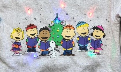 NWT Choose Kids Sz Unisex SNOOPY PEANUTS Christmas Holiday Light Up Sweatshirt - Picture 3 of 10
