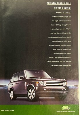 Land Rover Higher Ground Original Vintage Print Ad
