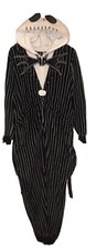 Nightmare Before Christmas Jack One Piece w/Hood Adult Sz MEDIUM Pajamas Costume