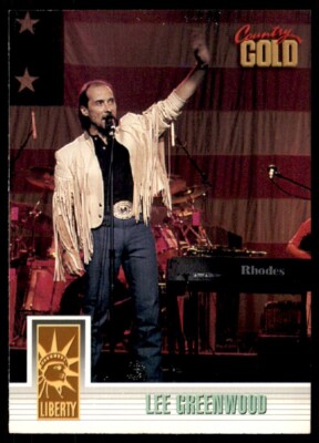 1993 Sterling Celebrity GOLD #142 Lee Greenwood GOD BLESS THE USA Trump Singer