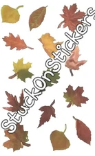 Mrs Grossman's FALLING LEAVES Foil Autumn  Spring Vermont Maine Stickers 2013
