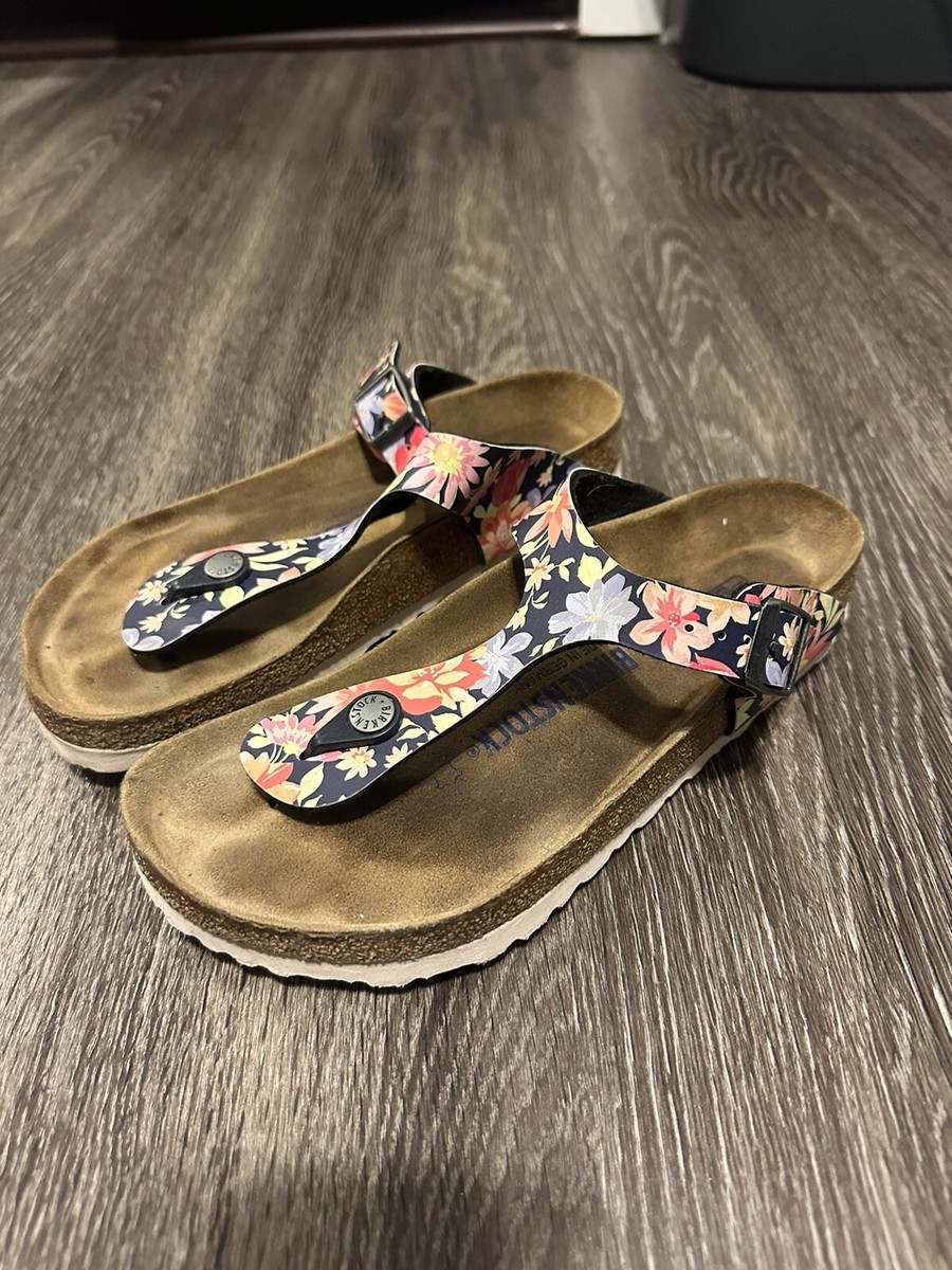 Thong Sandals Birkenstock Flower Gizeh Birkenstock Pink Flower