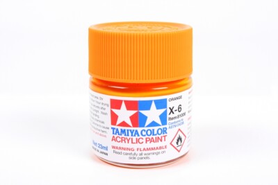 Tamiya 81006 X-6 Orange Acrylic Paint 23ml Large Bottle - US