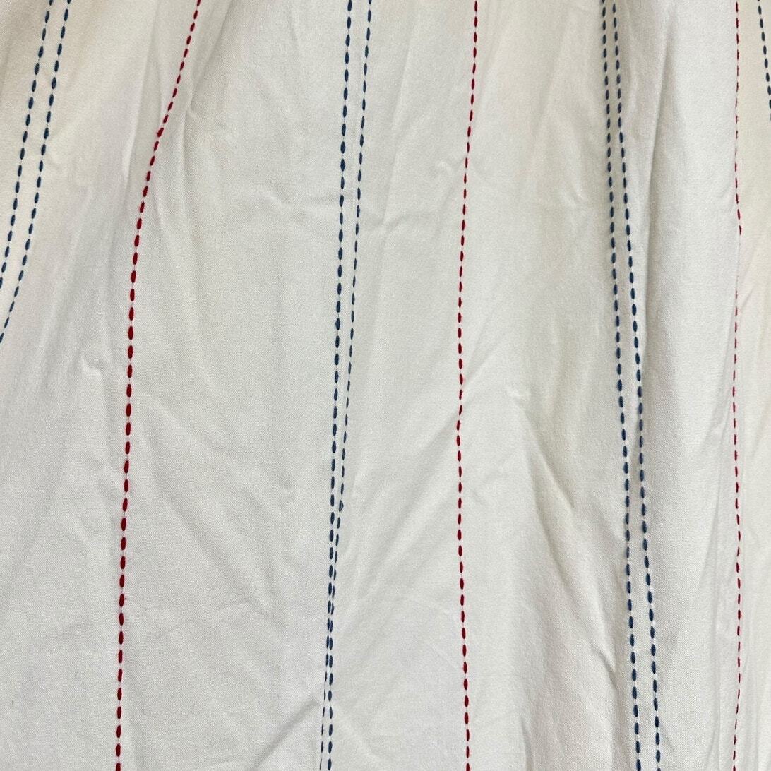 Pottery Barn Kids Pickstitch Curtain Red and Blue 44 x 63 | eBay