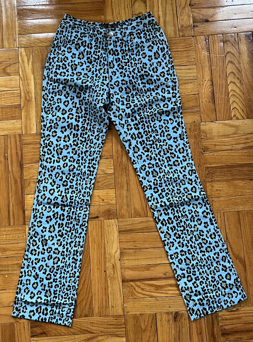 パンツ Fendi Blue Silk Trousers With Patchwork Print Fendi Patchwork Printed Wide-Leg Trousers in Blue | Lyst