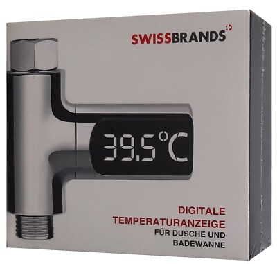 SwissBrands Digitale Temperaturanzeige für Dusche und Badewanne