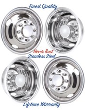 16 16.5 Gmc Truck 8 Lug Bolt On Under Lug Wheel Simulator Hubcap Rim Covers