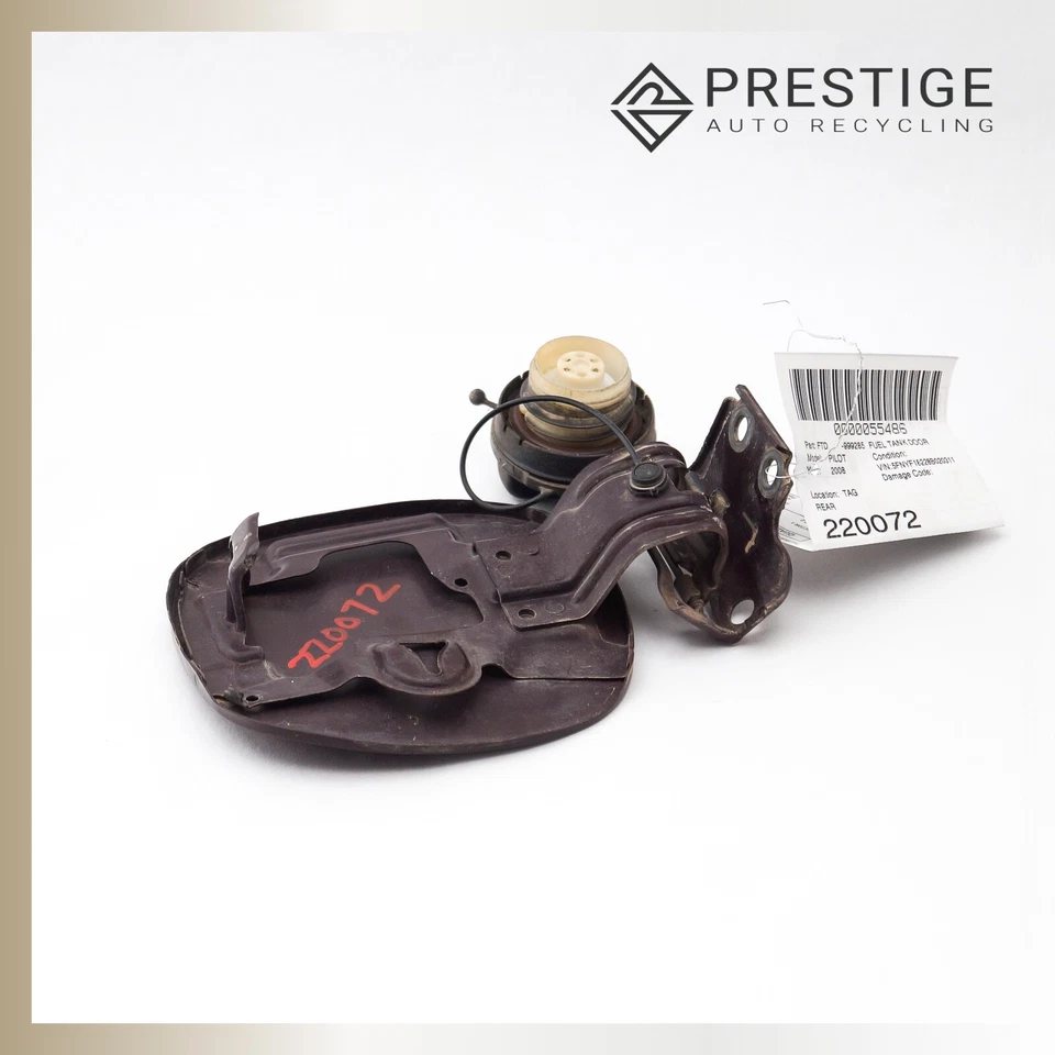 Cubierta de pestillo de tapa de puerta de llenado de combustible Honda Pilot 2005-2008 roja 63910-SNA-A00ZZ Foto 2 de 3