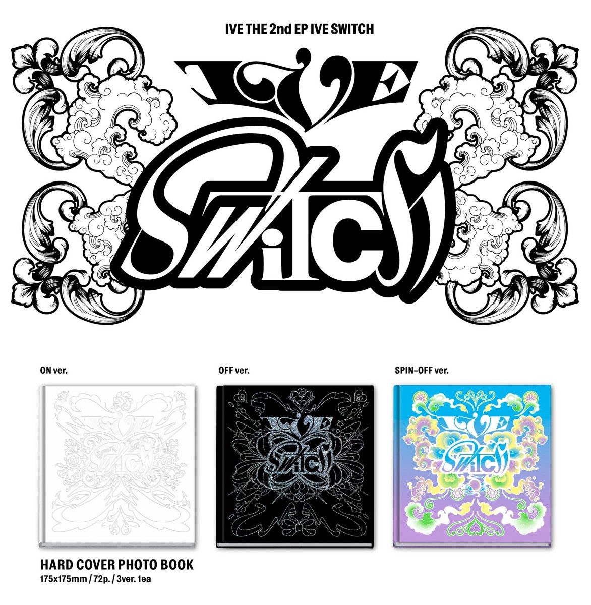 K-POP IVE 2nd EP Album IVE SWITCH SPIN-OFF Ver CD+72p Book+P.Card+