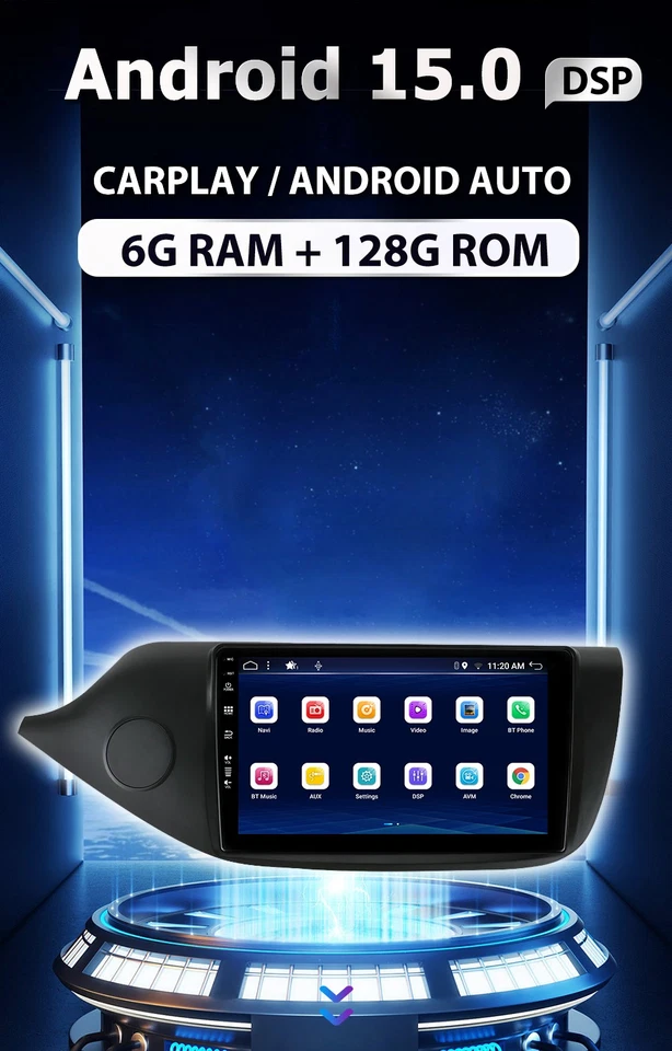 9''IPS Android 15 Autoradio Navi CarPlay Für Kia Ceed JD 2012-2016 WIFI 6G+128GB - Bild 3 von 4