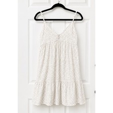 Wild Fable Floral Tiered Midi Dress Small Cream p Cottagecore Boho Prarie Comfy