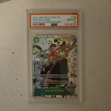 Bandai One Piece Wings of the Captain Roronoa Zoro OP06-118 PSA Alt Art MANGA