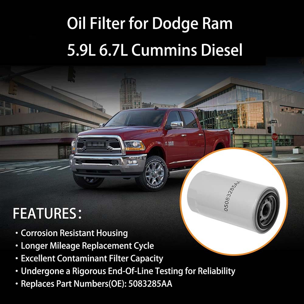 For 2019-2021 2500 3500 4500 5500 6.7L Diesel Fuel Filter Oil Filter Kit 6PCS thumbnail 11