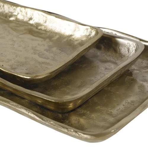 Uttermost 17989 Artisan 24"W Aluminum Trays - Set of 3 - Gold - Picture 3 of 3