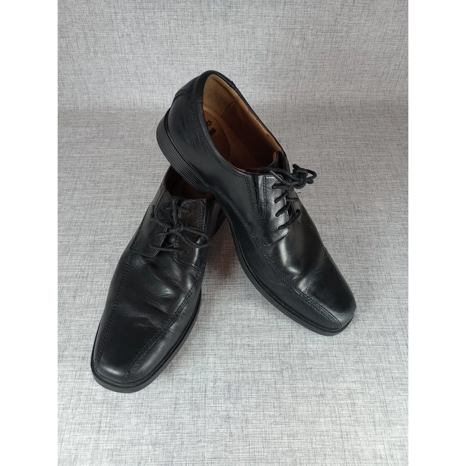 Scarpa elegante Clarks Ortholite uomo Oxford punta 9 stringata pelle nera collezione