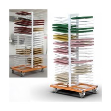 MOOFI Paint Drying Rack for Cabinet Doors, 50-Shelf Drying Rack with Locking ...