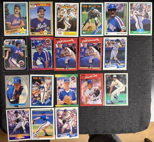 Lot of 19: Keith Hernandez & David Cone Mets Pack (1985-1993) - Used/Ungraded