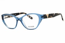 Guess GU50162 090 Shiny Blue 51mm Eyeglasses New Authentic