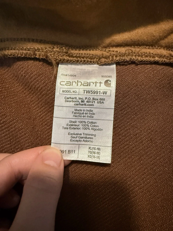 Camisa Carhartt Mujer Calce Suelto Sarga Chaqueta Manga Larga Sobre Camisa Talla XL Foto 3 de 4