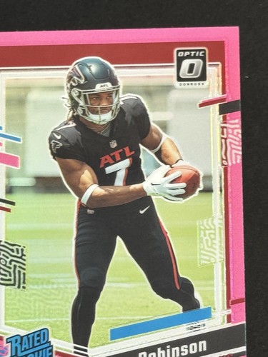 Bijan Robinson 2023 Donruss Optic Pink Prizm RC Rated Rookie #206 - Bild 2 von 10