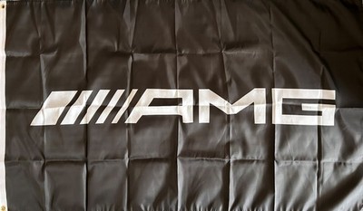 Mercedes AMG Fahne Schwarz Weiss A C E G Klasse GT Tuning