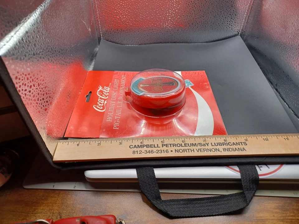 New Coke Coca Cola Christmas Holiday Disc Light LED Ornament Sealed - Image 2 of 4