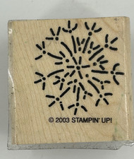 2003 Stampin Up SNOWFLAKE Wood Mount Rubber Stamp