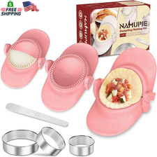 7 Piece Dumpling Maker Kit - All-In-One Empanada Maker Set with Press Molds & Ri