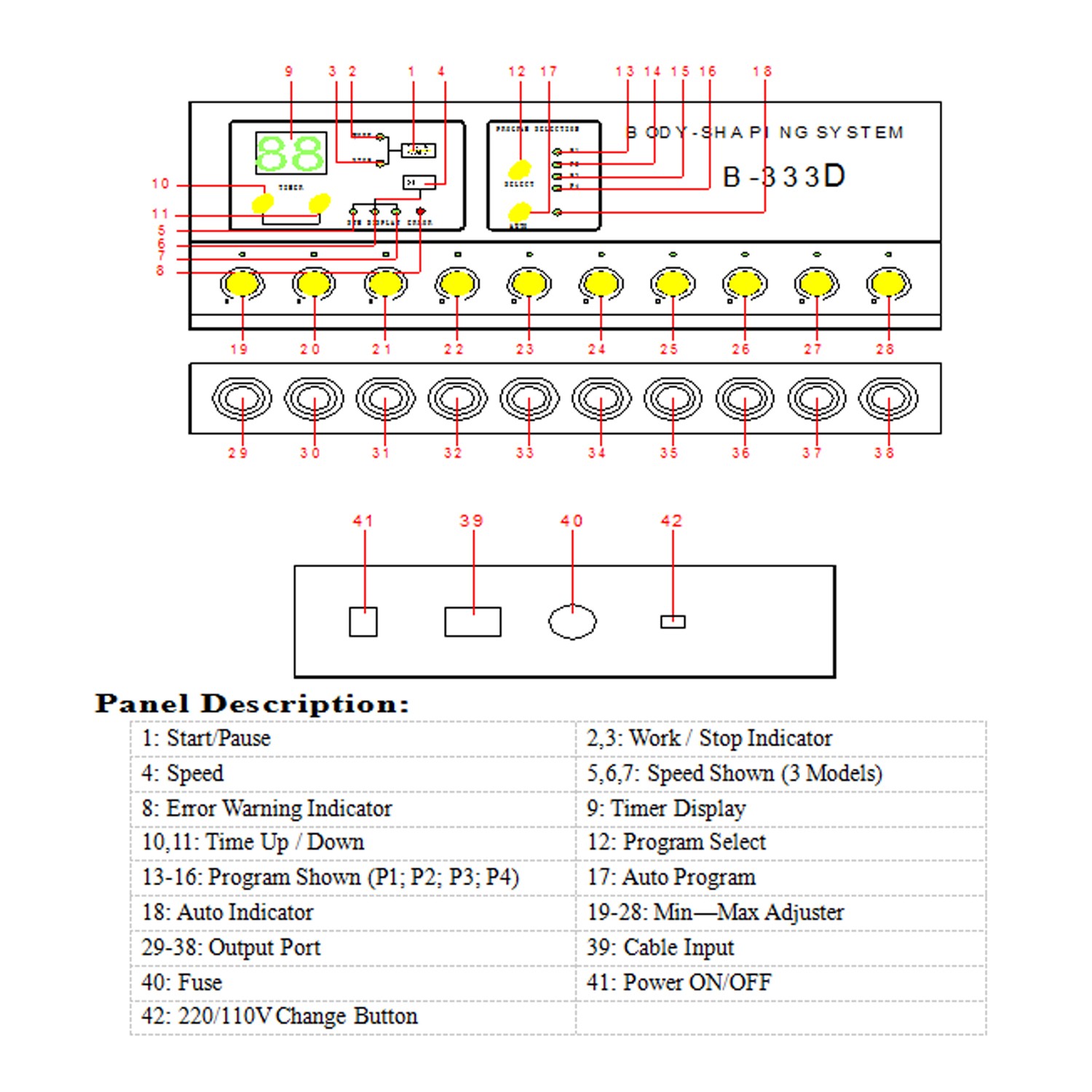 Microcurrent Electric Muscle Massager Body Tighten Slimming Stimulation Machine
