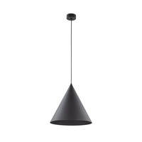 Pendelleuchte HäNgeleuchte Metall E27 Schwarz Ø 32 Cm H: Max. 165 Cm Verstellbar
